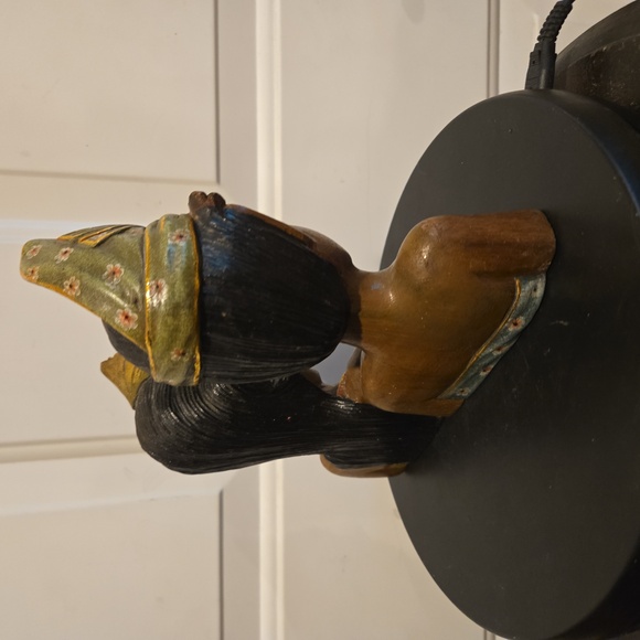 Balinese Hand Carved Wood Bride and Groom Figurine Statue Bust Vintage - Picture 5 of 11